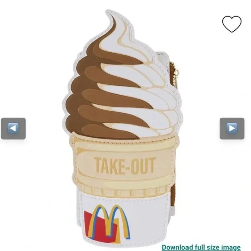 Loungefly McDonald's Soft Serve Ice Cream Cone Card Holder NWT - Picture 4 of 6